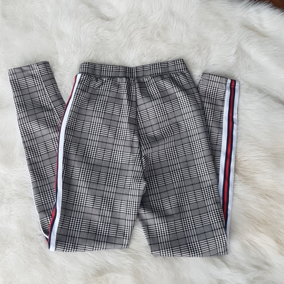 High waisted Striped plad trousers - Picture 4 of 4